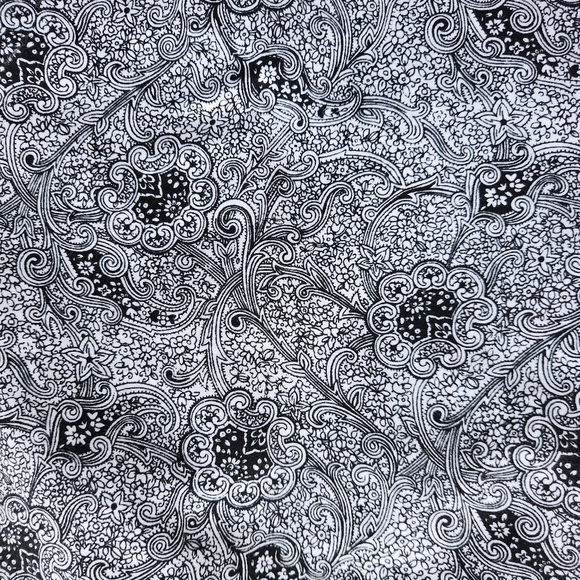 Liz Claiborne Lined Pencil Cotton Spandex Black & White Floral Skirt Size 12 - Picture 4 of 8